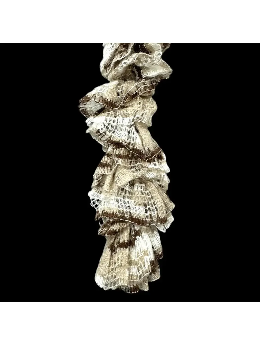 Earthy‎ Ruffle Boa Spaghetti Scarf